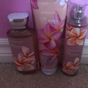 Bath & Body Works Plumeria Body Care Set - Pink